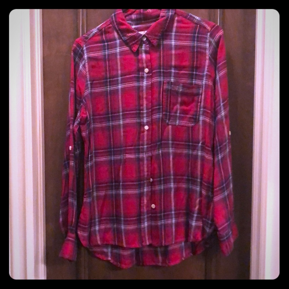 Red Plaid top